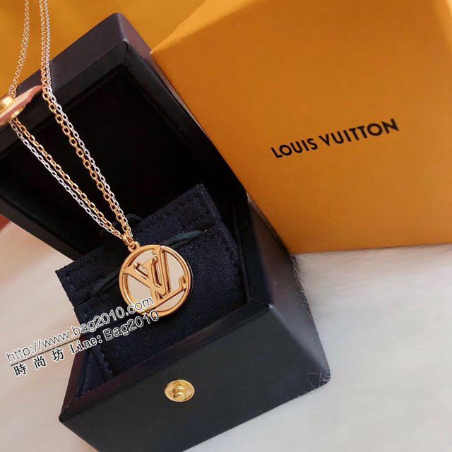 Louis Vuitton新款飾品 路易威登圓圈LV字母項鏈 LV雙色雙層毛衣鏈長鏈  zglv1964